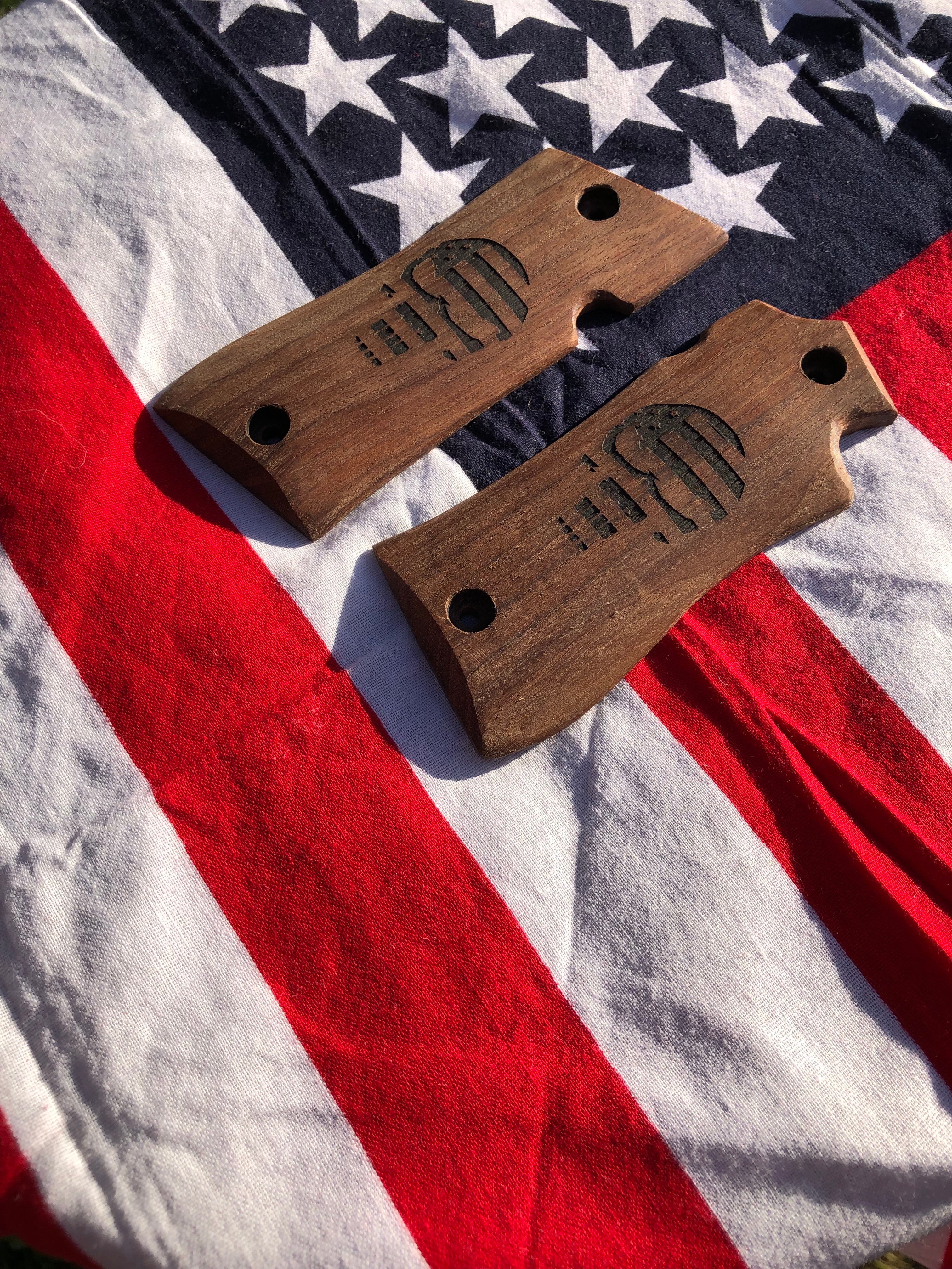 Star BM-BKM, American Skull Flag Laser engraved