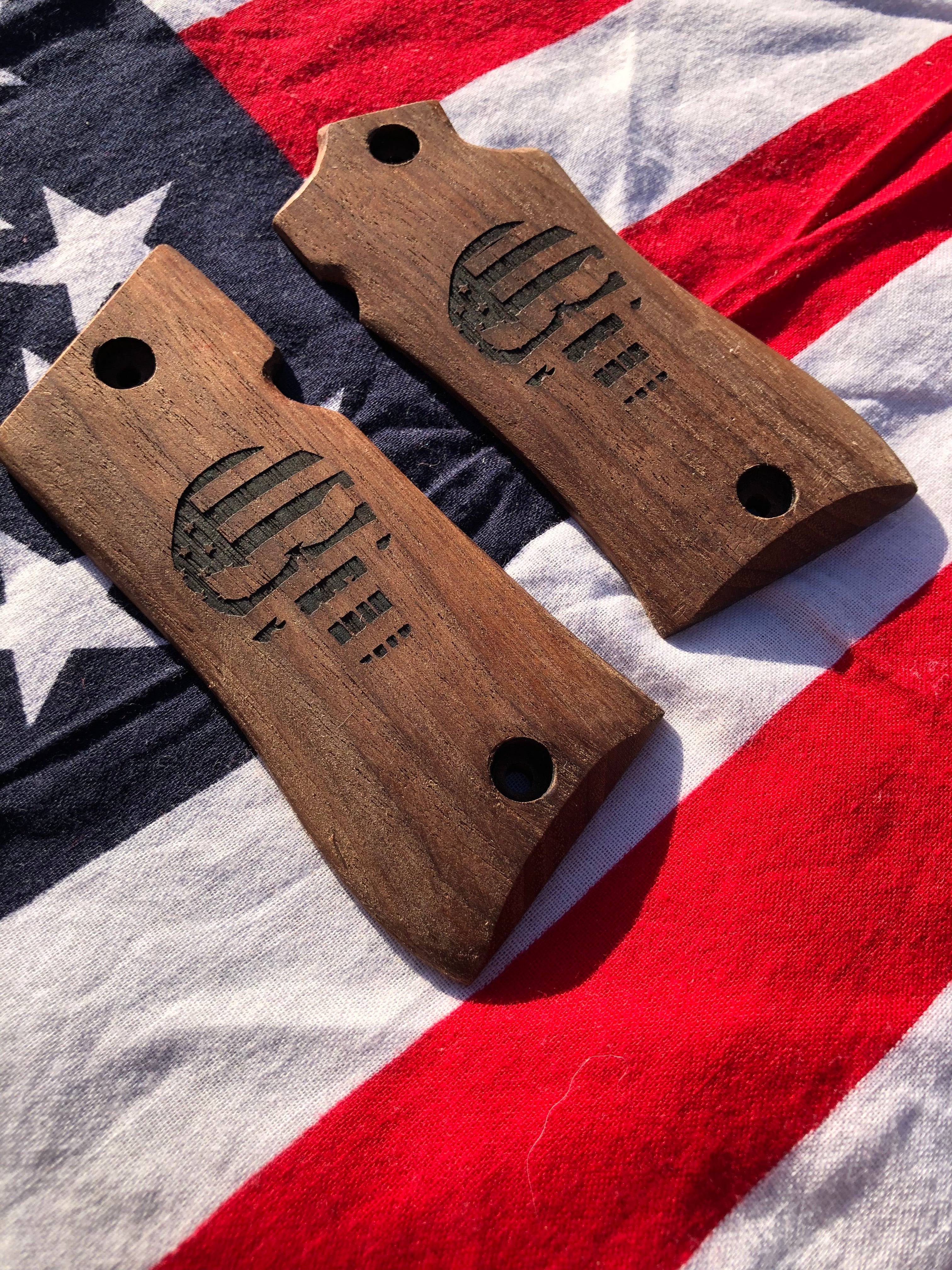 Star BM-BKM, American Skull Flag Laser engraved